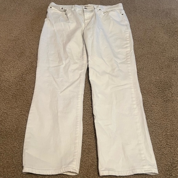 Madewell Classic Straight Crop Jeans in Pure White Size 32 - Picture 2 of 5